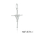 PINGENTE CRUCIFIXO PALITO COM MANTO 20.5MM X 35.2MM EM PRATA DE LEI 925 SEM ZIRCÔNIA