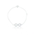PULSEIRA INFINITO CRAVEJADA ENCAPADA À PRATA 1000 19 CM ZIRCÔNIA CRISTAL