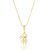 GARGANTILHA MENINO 1 PONTO ZIRCÔNIA 12.2MM X 26.7MM BANHADA A OURO 18K 45 CM ZIRCÔNIA CRISTAL