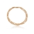 PULSEIRA DUPLA 3X1 5MM E GRUMET 2.8MM BANHO ROSÉ 19CM SEM ZIRCÔNIA