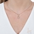 GARGANTILHA MENINA 1 PONTO ZIRCÔNIA 12.4MM X 26.6MM BANHO ROSÉ 45 CM ZIRCÔNIA CRISTAL - comprar online