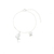 PULSEIRA 2 BORBOLETAS ENCAPADA À PRATA 1000 19 CM ZIRCÔNIA CRISTAL
