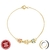 PULSEIRA INFANTIL JARDIM DAS BORBOLETAS BANHADA A OURO 18K RESINA COLORS