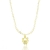 GARGANTILHA TRAMA CORAÇÃO MENINA COM 1 ZIRCÔNIA BANHADA A OURO 18K 45 CM ZIRCÔNIA CRISTAL