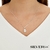 GARGANTILHA INFANTIL ANJINHO COM 7 ZIRCÔNIAS GRANADA 1MM EM PRATA DE LEI 925 - comprar online