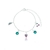 PULSEIRA FRUTAS ENCAPADA À PRATA 1000 19 CM ZIRCÔNIA COLORS