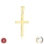 PINGENTE CRUCIFIXO LISO 17.8MM X 28.4MM BANHADO A OURO 18K SEM ZIRCÔNIA