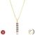 GARGANTILHA PALITO CRAVEJADO 3 FILEIRAS 4.5MM X 21MM BANHADO A OURO 18K 45 CM ZIRCÔNIA COLORS