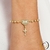PULSEIRA TERÇO CORAÇÃO DEUS E CRUCIFIXO BANHADA A OURO 18K 19CM SEM ZIRCÔNIA - comprar online