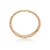 PULSEIRA TRIPLA GRUMET 2MM BANHO ROSÉ 21CM SEM ZIRCÔNIA