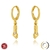 BRINCO ARGOLA PENDURADA FIGA BANHADO A OURO 18K ZIRCÔNIA CRISTAL