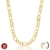 CORRENTE 3X1 9.5MM BANHADA A OURO 18K 70 CM SEM ZIRCÔNIA