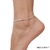 TORNOZELEIRA 6 ZIRCÔNIAS RETÂNGULOS EM PRATA DE LEI 925 25CM ZIRCÔNIA CRISTAL - comprar online