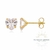 BRINCO PONTO DE LUZ CORAÇÃO 7MM EM PRATA COM BANHO DE OURO ZIRCÔNIA CRISTAL - comprar online