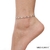 TORNOZELEIRA CORAÇÕES EM PRATA DE LEI 925 25CM ZIRCÔNIA LILÁS - comprar online
