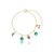 PULSEIRA FRUTAS BANHO ROSÉ 19 CM ZIRCÔNIA COLORS