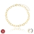 PULSEIRA FEMININA CORAÇÕES 7.7MM X 5MM BANHADA A OURO 18K SEM ZIRCÔNIA