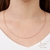 CORRENTE SINGAPURA 50CM BANHO ROSÉ SEM ZIRCÔNIA - comprar online