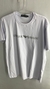 Camiseta Grife Armani Escrito Logo Brilhante Branco