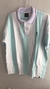 Camisa Polo Aleatory 2 Cor Vertical - Branco e Azul Claro