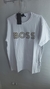 Camiseta Grife Hugo Boss Escrito Dourado Branco
