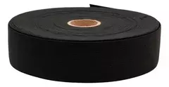 Elastico poliester negro 50mm x 25metros - comprar online