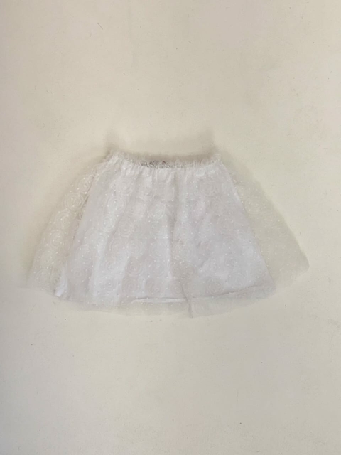 Saia Tule Poá Flores - comprar online