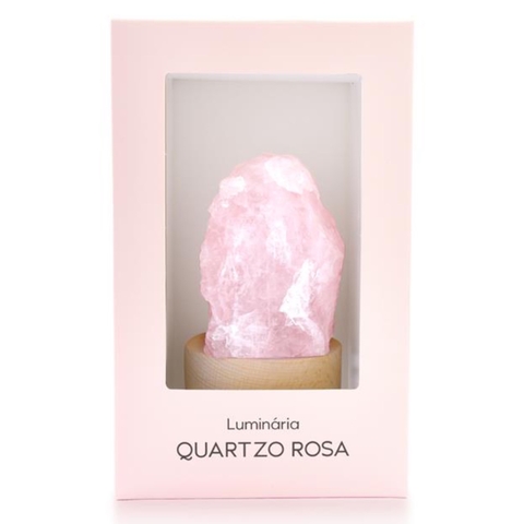 Luminária P luz Branca- Quartzo Rosa