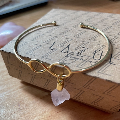 Bracelete Isla - Quartzo Rosa