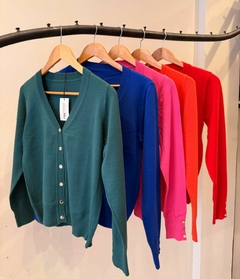 CARDIGAN BOTONES METALIZADOS - paula pas mayorista