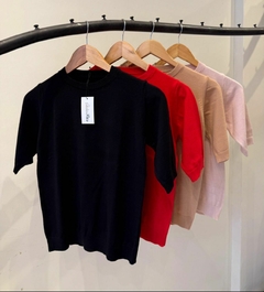 REMERA TEJIDA CUELLO BASE - comprar online