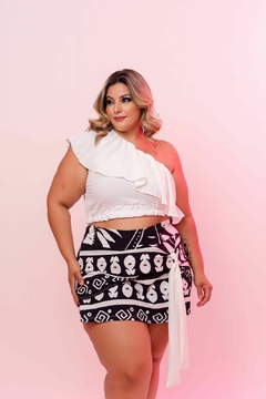 Conjunto Short e Cropped plus size