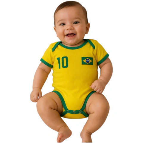 Body Brasil Baby Unissex Manga Curta