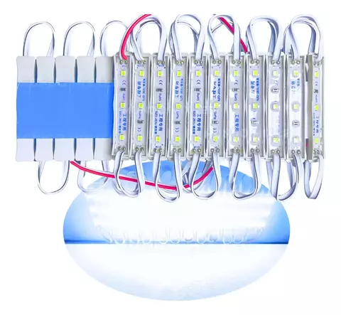 Kit 40 Módulos de Led 2835 3-Leds 12v a Prova D'água Branco