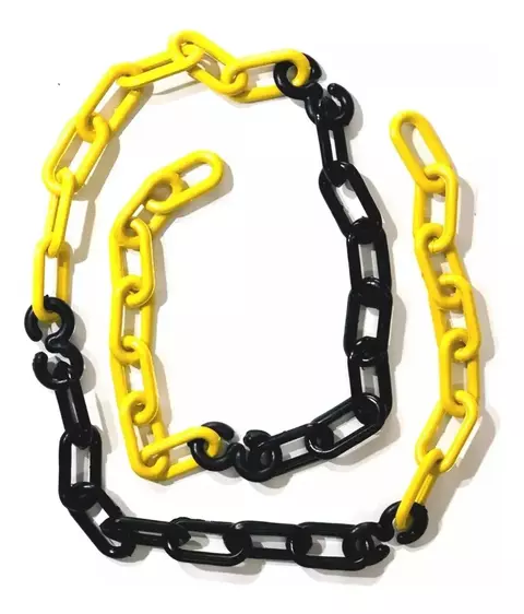 CORRENTE ELO GRANDE AMARELO/PRETO