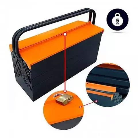 CAIXA DE FERRAMENTAS METÁLICA 7 GAVETAS SANFONADA PRESTO