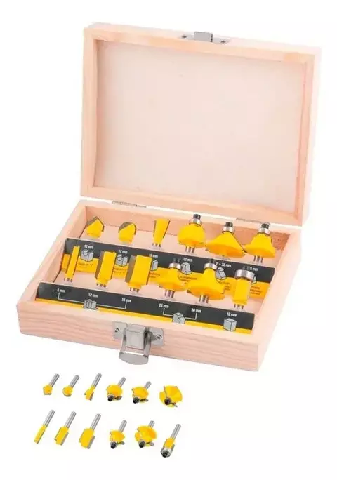 JOGO FRESAS PARA MADEIRA TUPIA 12 PECAS