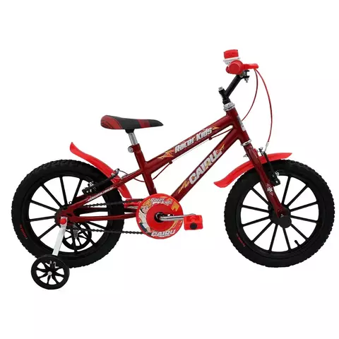 BICICLETA 16 MTB MASCULINA RACER KIDS PTO/VERM