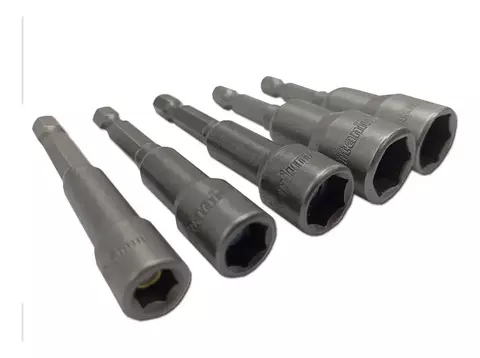 KIT SOQUETE MAGNÉTICO 05 PCS 6MM, 8MM, 10MM, 12MM, 13MM TITANIUM