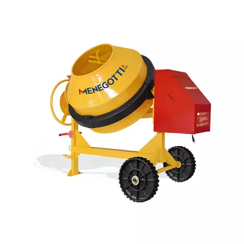 BETONEIRA 400L RENTAL C/ MOTOR MONO 2CV 220V 60HZ 4P C/ RODA MACIÇA C/ KIT SEGURANÇA BIVOLT MENEGOTTI
