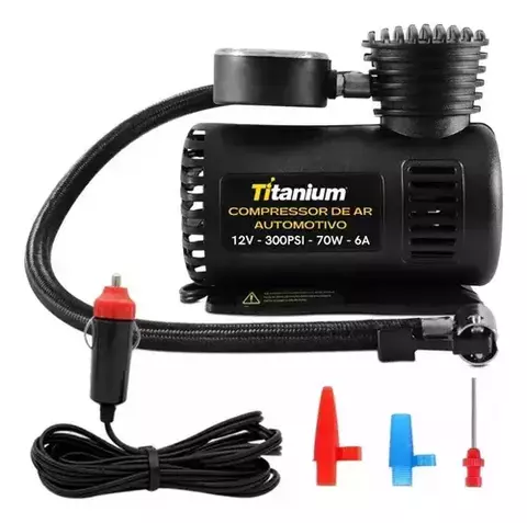 COMPRESSOR DE AR AUTOMOTIVO (300PSI - 12V - 70W)