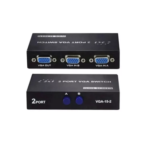 SWITCH / CHAVEADOR VGA 1 (entrada) X 2 (saídas) - PENTON CABOS - CHAVEADOR VGA