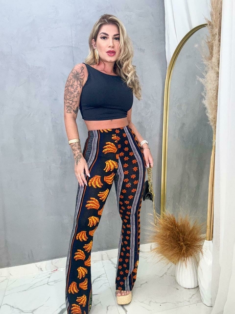 CALÇA FLARE TRIBAL FRUTAS