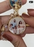 Terço dourado de corrente e cristal de vidro - entremeio Fé, Gratidão, Amor - loja online