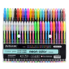 Conjunto de canetas de gel umitivas com 48 cores e glitter para adultos, livros - TDS Papelaria