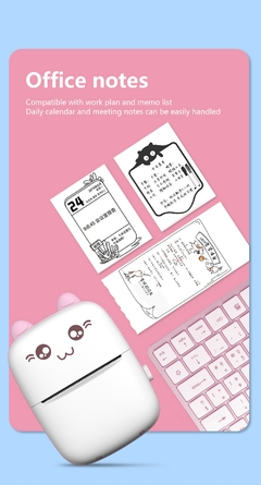 Meow Mini Label Printer Thermal Portable Printers Stickers Paper Inkless Wireles