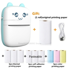 Imagem do Meow Mini Label Printer Thermal Portable Printers Stickers Paper Inkless Wireles