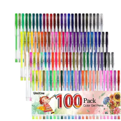 Conjunto de canetas de gel umitivas com 48 cores e glitter para adultos, livros
