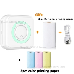 Meow Mini Label Printer Thermal Portable Printers Stickers Paper Inkless Wireles - comprar online