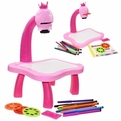 Children Led Projector Art Drawing Table Toys Kids Painting Board Desk Arts Craf - loja online